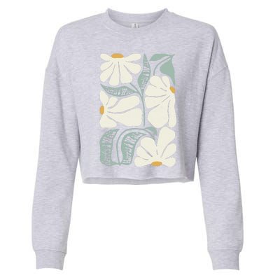 Pro Kamala Harris Waltz Flower Election Cropped Pullover Crew