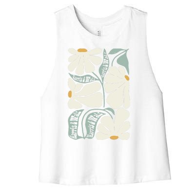 Pro Kamala Harris Waltz Flower Election Women's Racerback Cropped Tank