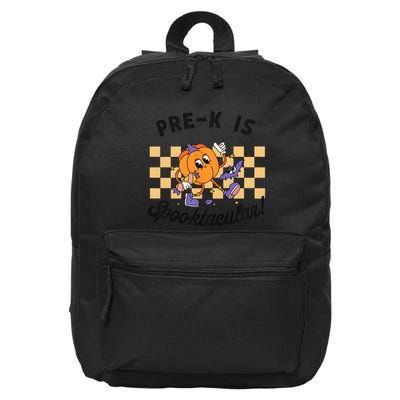 Pre K Is Spooktacular Halloween Pumpkin Spooky 16 in Basic Backpack
