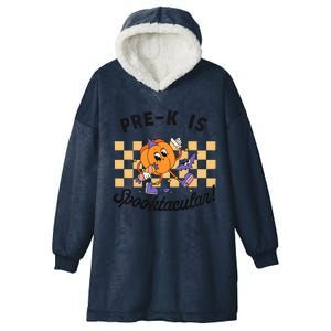 Pre K Is Spooktacular Halloween Pumpkin Spooky Hooded Wearable Blanket