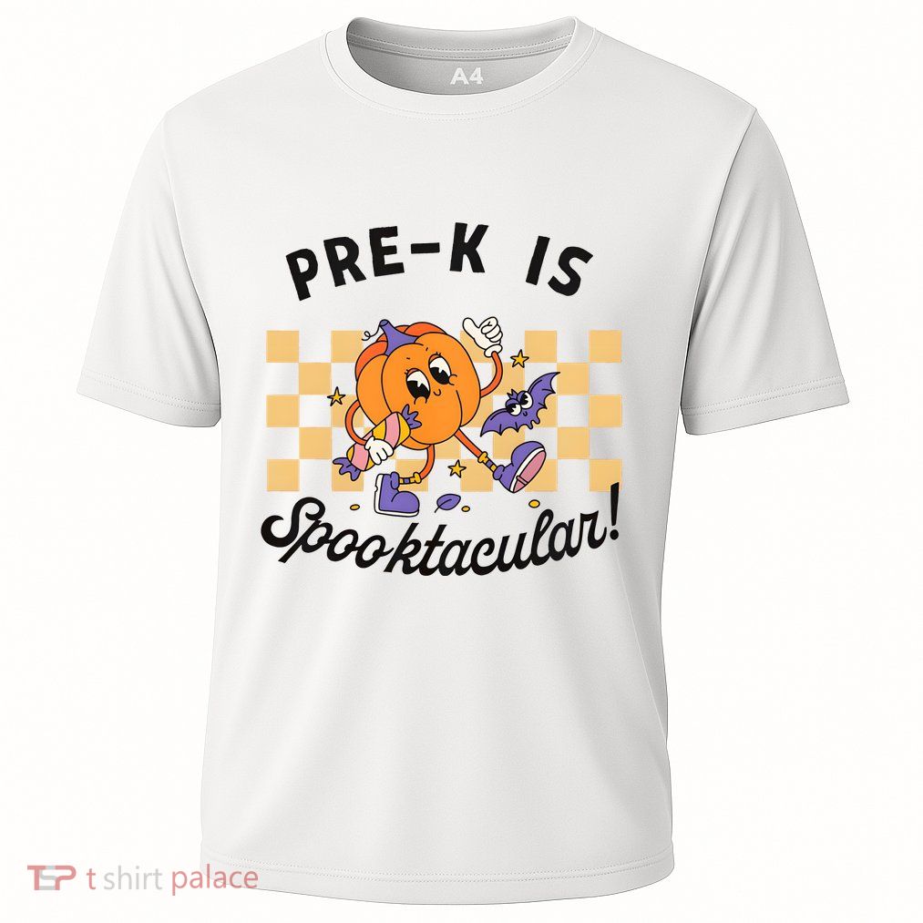Pre K Is Spooktacular Halloween Pumpkin Spooky Performance Shirt