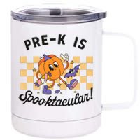 Pre K Is Spooktacular Halloween Pumpkin Spooky 12 oz Stainless Steel Tumbler Cup