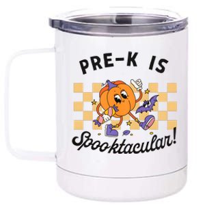 Pre K Is Spooktacular Halloween Pumpkin Spooky 12 oz Stainless Steel Tumbler Cup