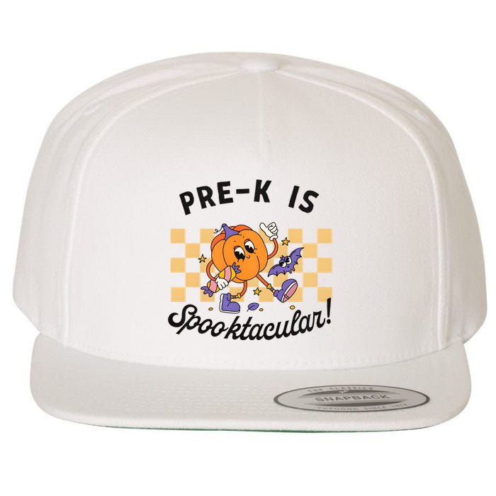 Pre K Is Spooktacular Halloween Pumpkin Spooky Wool Snapback Cap