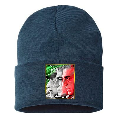 Pahlavi Kings Iran Is Our Temple Sustainable Knit Beanie