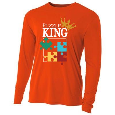 Puzzle King Jigsaw Puzzle Lover Puzzle Pieces Gift Cooling Performance Long Sleeve Crew