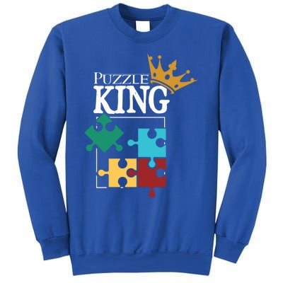 Puzzle King Jigsaw Puzzle Lover Puzzle Pieces Gift Sweatshirt