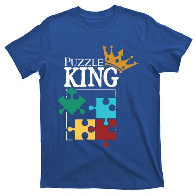 Puzzle King Jigsaw Puzzle Lover Puzzle Pieces Gift T-Shirt