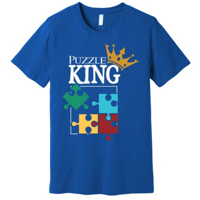 Puzzle King Jigsaw Puzzle Lover Puzzle Pieces Gift Premium T-Shirt