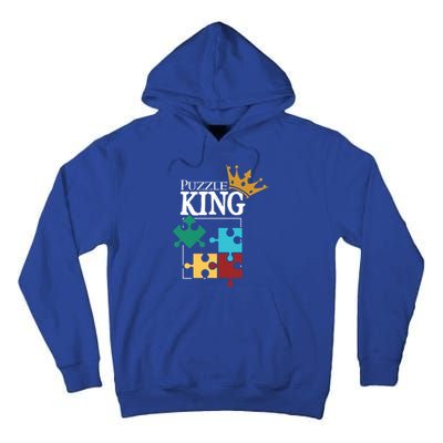 Puzzle King Jigsaw Puzzle Lover Puzzle Pieces Gift Tall Hoodie