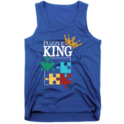 Puzzle King Jigsaw Puzzle Lover Puzzle Pieces Gift Tank Top