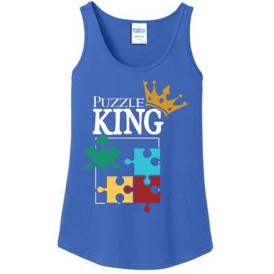 Puzzle King Jigsaw Puzzle Lover Puzzle Pieces Cute Gift Ladies Essential Tank