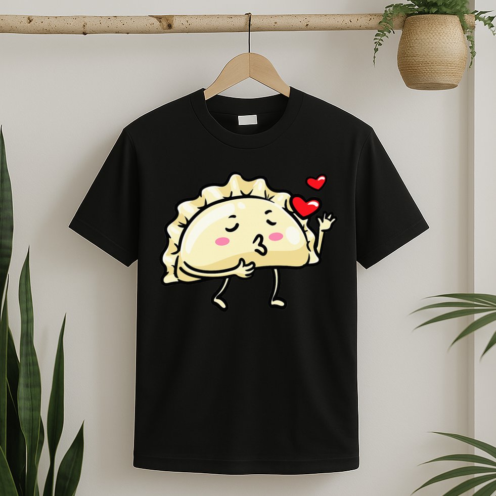 Pierogi Kawaii Kisses Emoticon Polish Food Dyngus Day T-Shirt