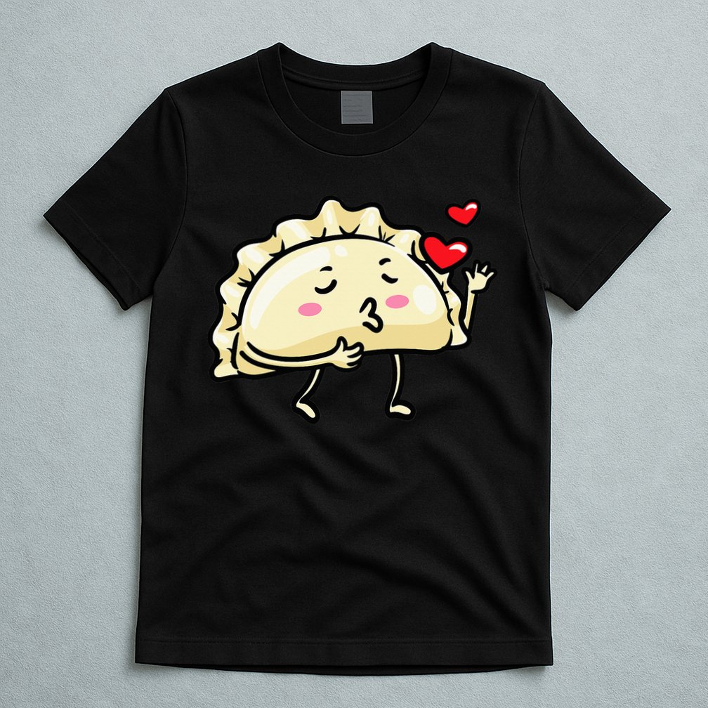 Pierogi Kawaii Kisses Emoticon Polish Food Dyngus Day T-Shirt