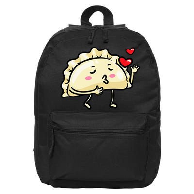 Pierogi Kawaii Kisses Emoticon Polish Food Dyngus Day 16 in Basic Backpack