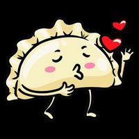 Pierogi Kawaii Kisses Emoticon Polish Food Dyngus Day Baby Bodysuit