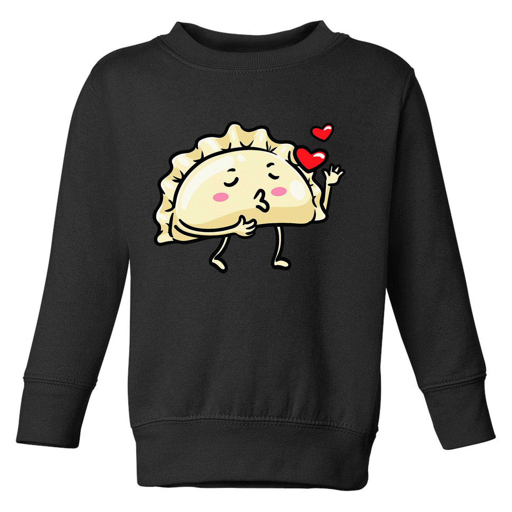 Pierogi Kawaii Kisses Emoticon Polish Food Dyngus Day Toddler Sweatshirt
