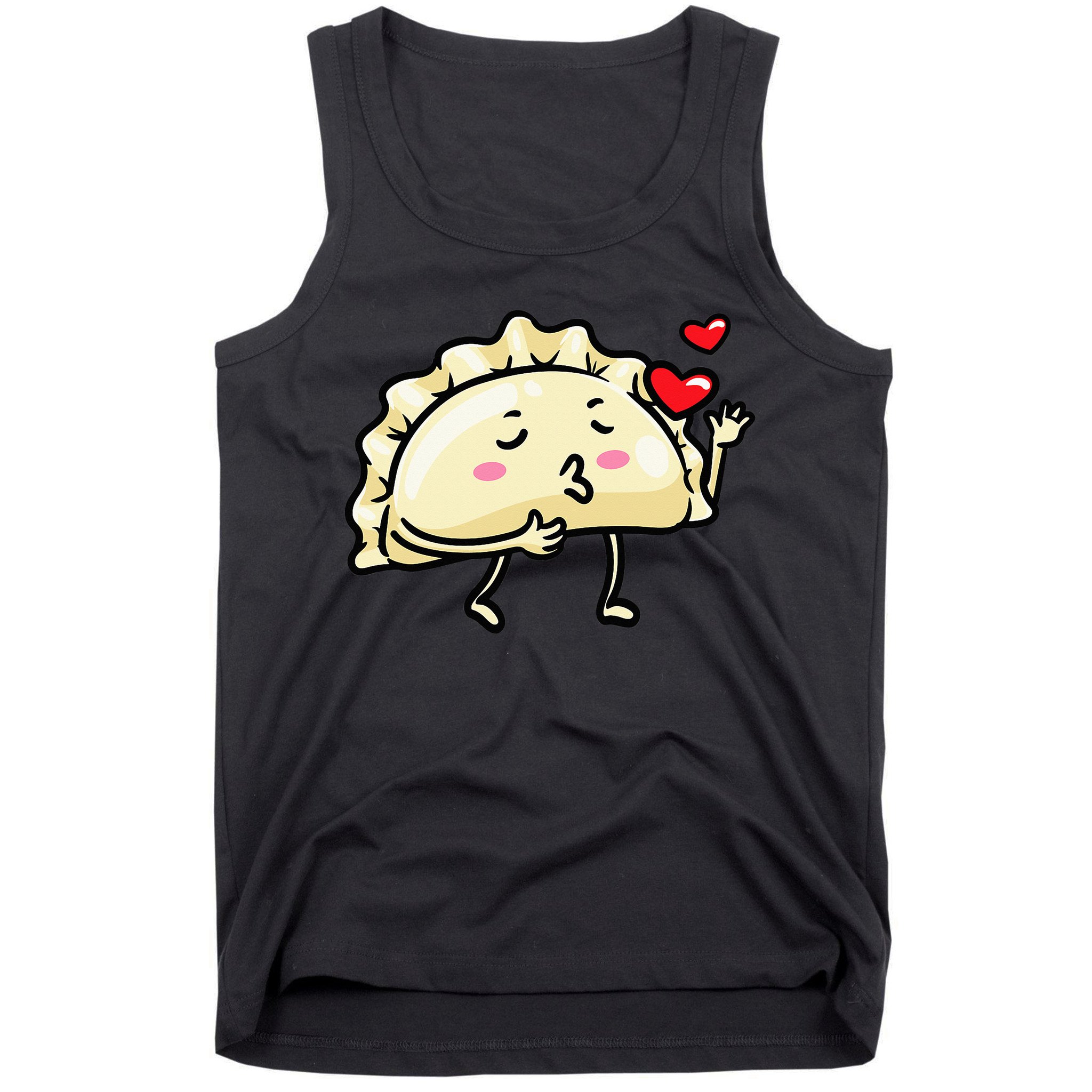Pierogi Kawaii Kisses Emoticon Polish Food Dyngus Day Tank Top