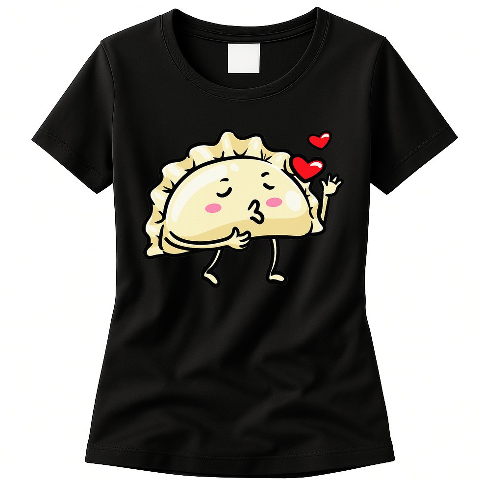 Pierogi Kawaii Kisses Emoticon Polish Food Dyngus Day Womens T-Shirt