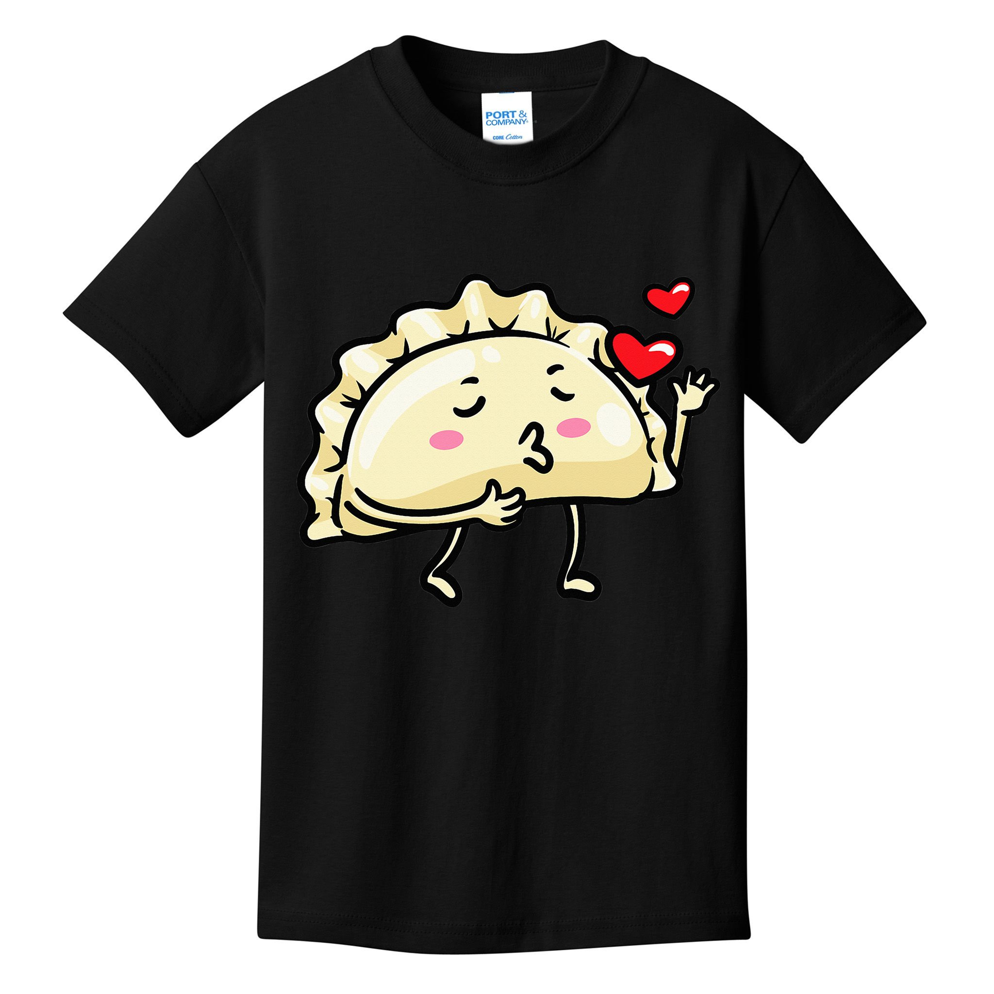 Pierogi Kawaii Kisses Emoticon Polish Food Dyngus Day Kids T-Shirt