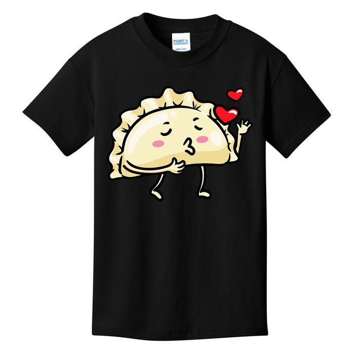 Pierogi Kawaii Kisses Emoticon Polish Food Dyngus Day Kids T-Shirt