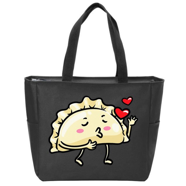 Pierogi Kawaii Kisses Emoticon Polish Food Dyngus Day Zip Tote Bag