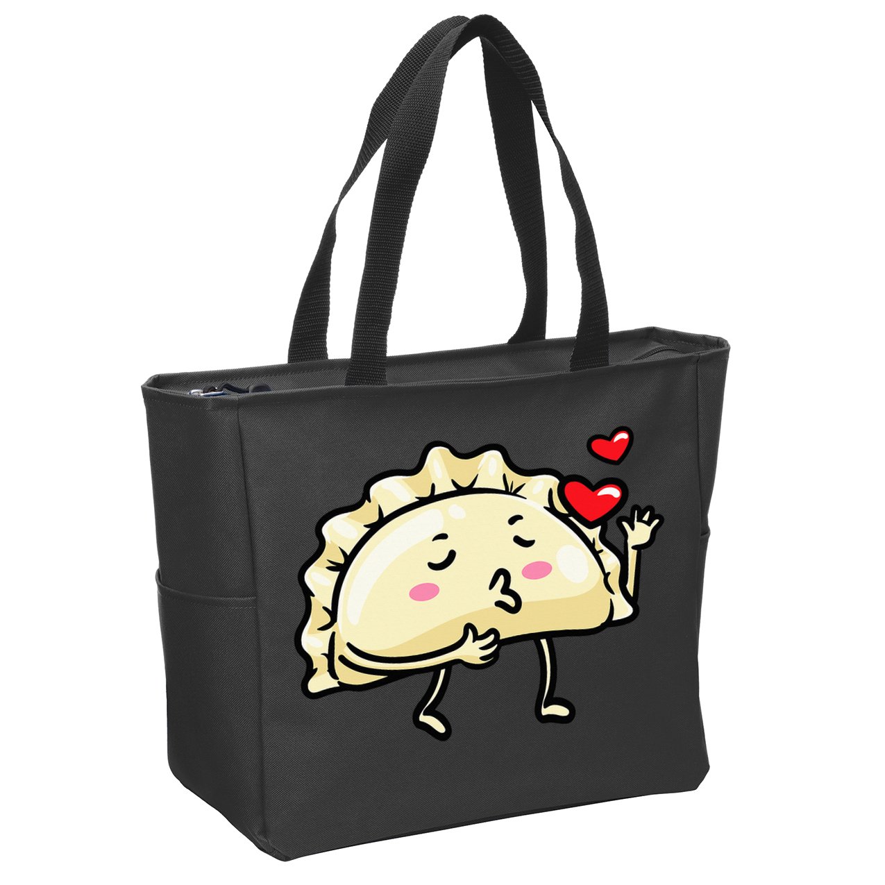 Pierogi Kawaii Kisses Emoticon Polish Food Dyngus Day Zip Tote Bag