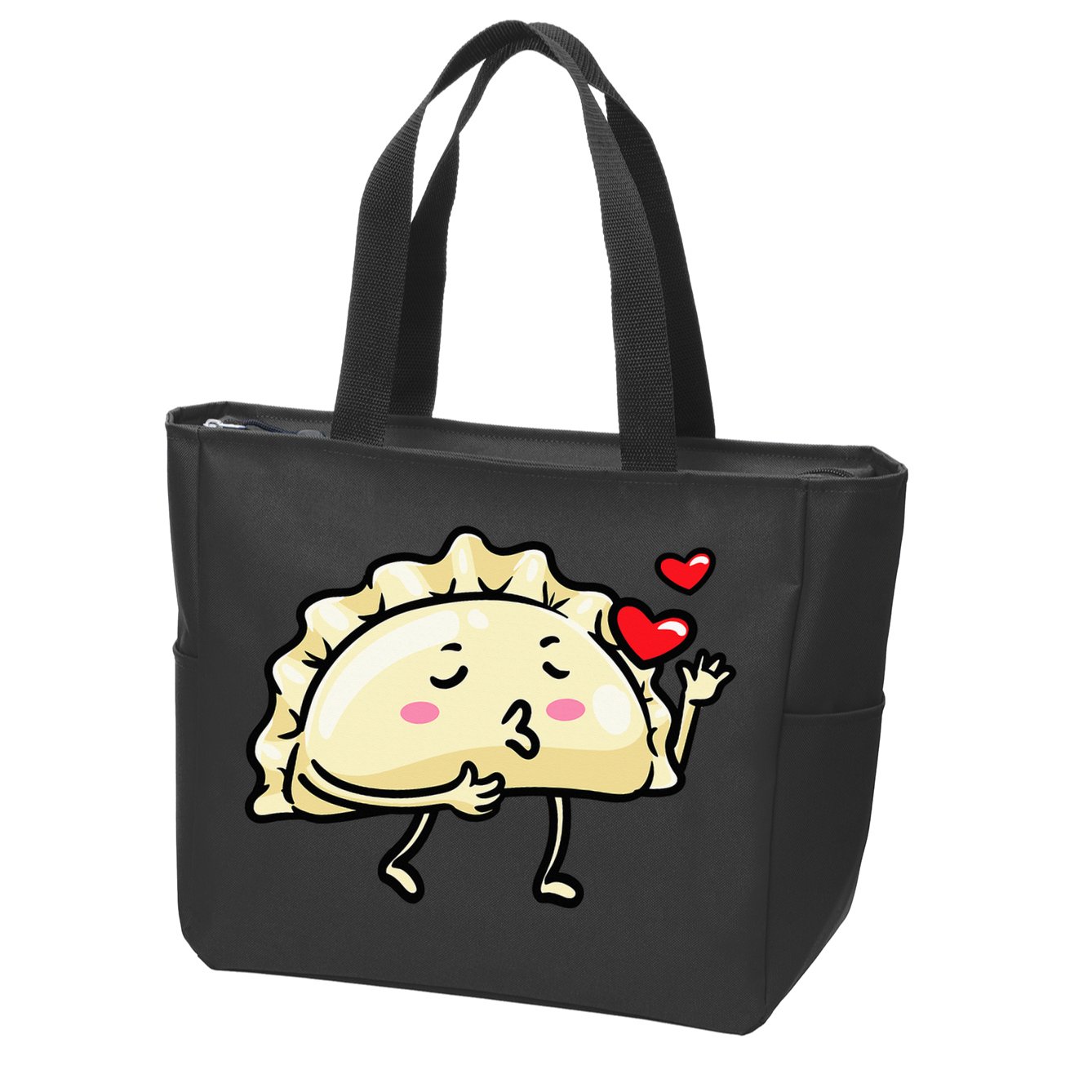 Pierogi Kawaii Kisses Emoticon Polish Food Dyngus Day Zip Tote Bag