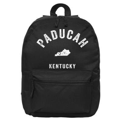 Paducah Kentucky Ky Vintage 70s Athletic Sports 16 in Basic Backpack