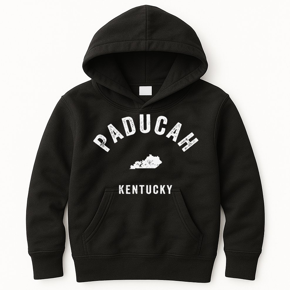 Paducah Kentucky Ky Vintage 70s Athletic Sports Kids Hoodie