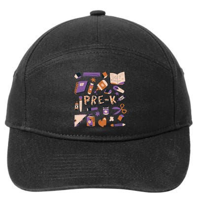 Pre K Kindergarten Back To School 7-Panel Snapback Hat