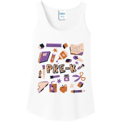 Pre K Kindergarten Back To School Ladies Essential Tank