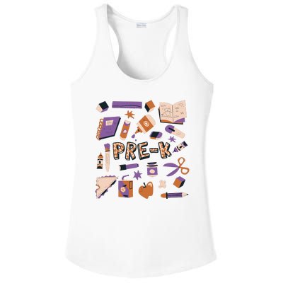 Pre K Kindergarten Back To School Ladies PosiCharge Competitor Racerback Tank