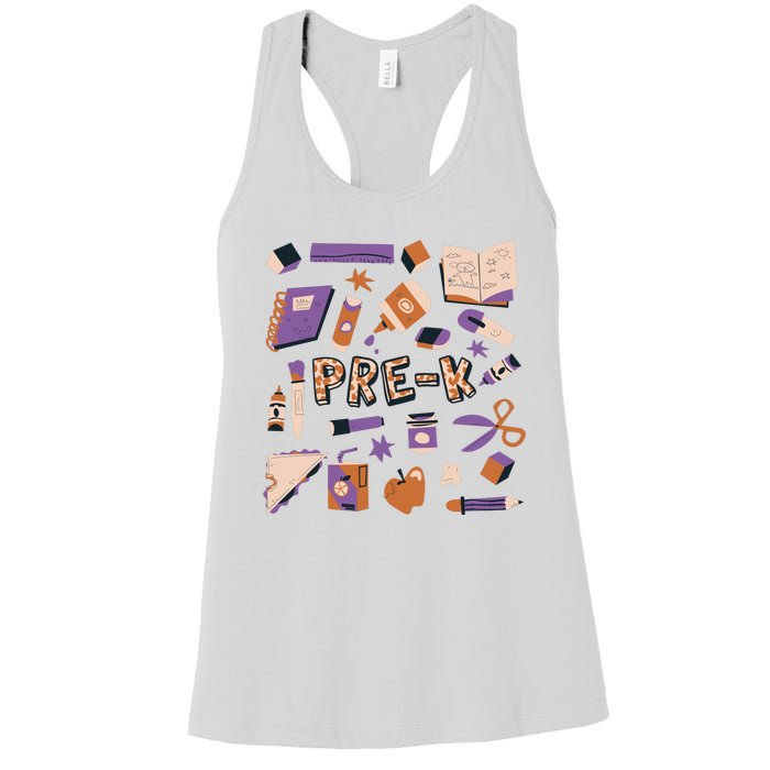 Pre K Kindergarten Back To School Women's Racerback Tank