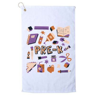 Pre K Kindergarten Back To School Golf Towel