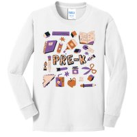 Pre K Kindergarten Back To School Kids Long Sleeve Shirt