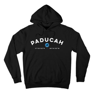 Paducah Kentucky Ky Graphic Map Hoodie