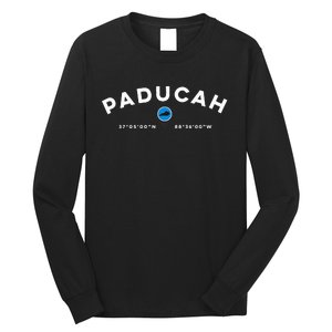 Paducah Kentucky Ky Graphic Map Long Sleeve Shirt