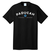 Paducah Kentucky Ky Graphic Map Tall T-Shirt