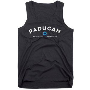 Paducah Kentucky Ky Graphic Map Tank Top