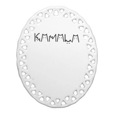 Positive Kamala Lettering For Kamala Harris 2024 Ceramic Oval Ornament