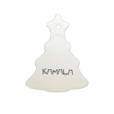 Positive Kamala Lettering For Kamala Harris 2024 Ceramic Tree Ornament