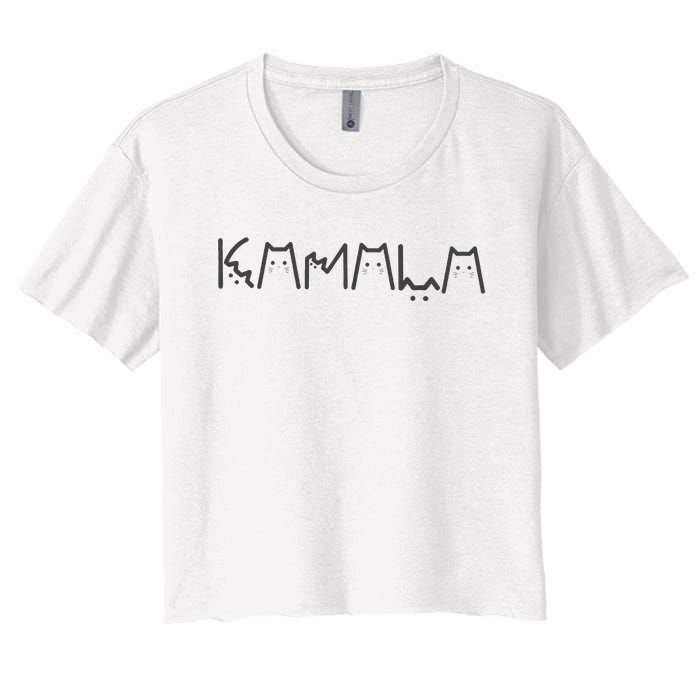 Positive Kamala Lettering For Kamala Harris 2024 Women's Crop Top Tee