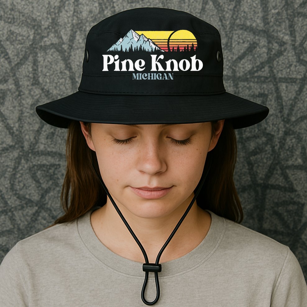 Pine Knob Michigan Ski Snowboarding Vacations Hiking Trails Bucket Hat