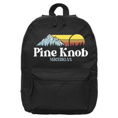 Pine Knob Michigan Ski Snowboarding Vacations Hiking Trails 16 in Basic Backpack