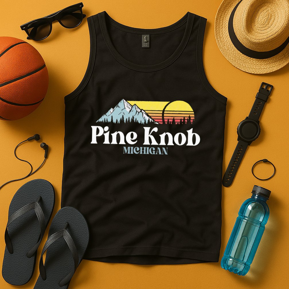 Pine Knob Michigan Ski Snowboarding Vacations Hiking Trails Tank Top