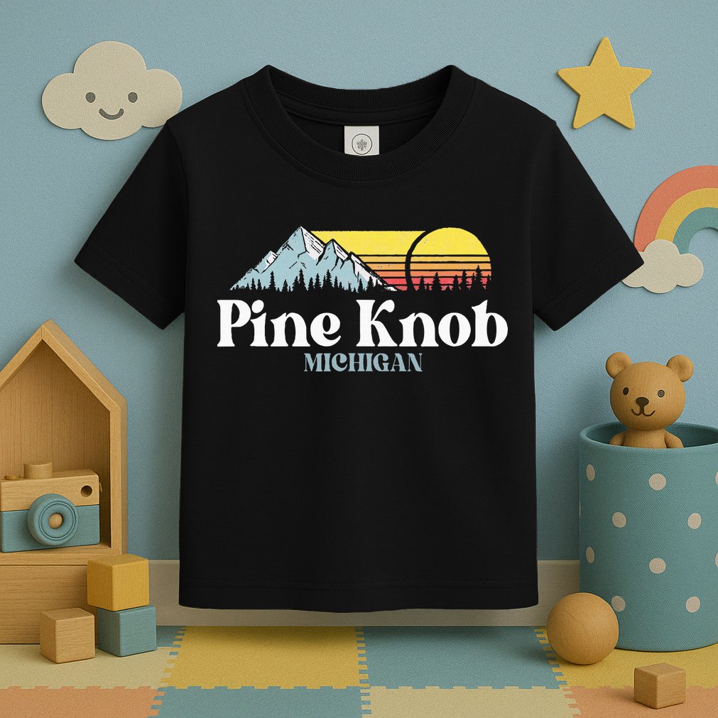 Pine Knob Michigan Ski Snowboarding Vacations Hiking Trails Toddler T-Shirt