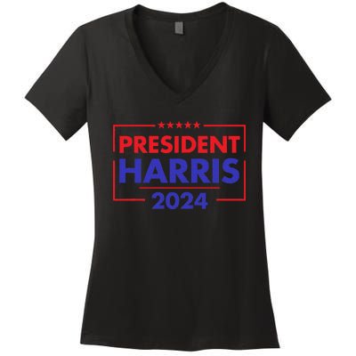 President Kamala Madam Harris Women's V-Neck T-Shirt