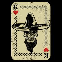 Poker King Mexico Sugar Skull Calavera Cards Player Cowboy Womens Tank Top