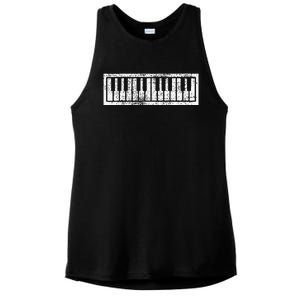 Piano Keyboard Musical Musician Pianist Gift Ladies PosiCharge Tri-Blend Wicking Tank